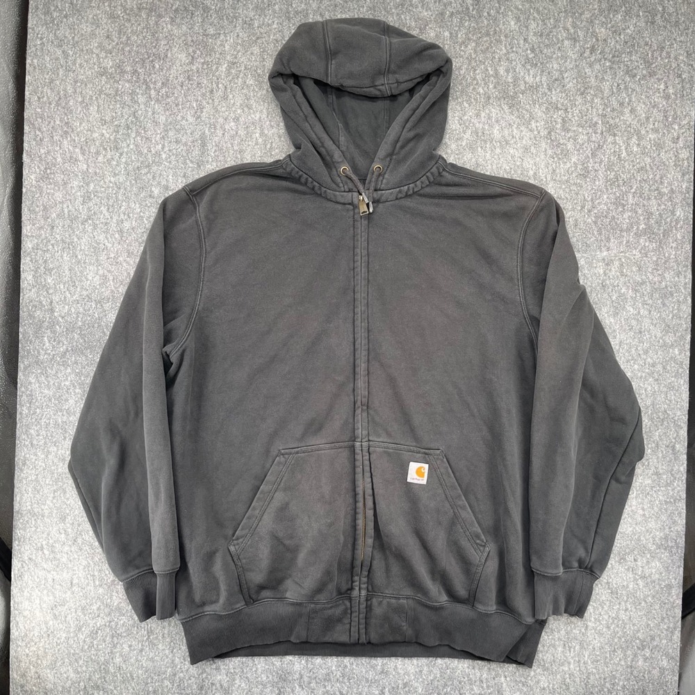 Carhartt Hoodie Mens 2XL Tall Black Original Fit Rain Defender Full Zip
